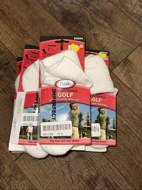 Thorlo White Athletic Golf Socks - Cushion Support Pair